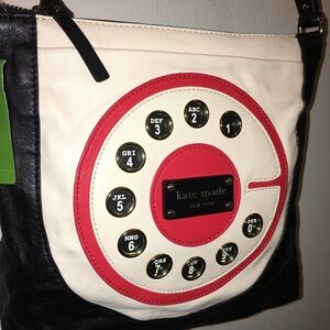 NWT Kate Spade Call Me Hayden Crossbody Retro Black Telephone Handbag Purse Bag